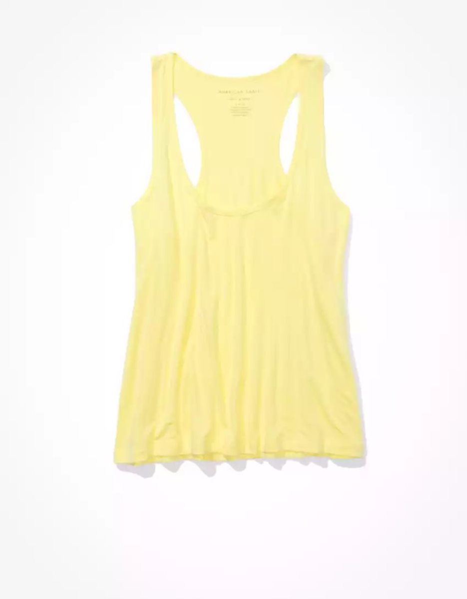 Debardeur American Eagle AE Soft & Sexy Flowy Jaune Femme | QMX-60495803